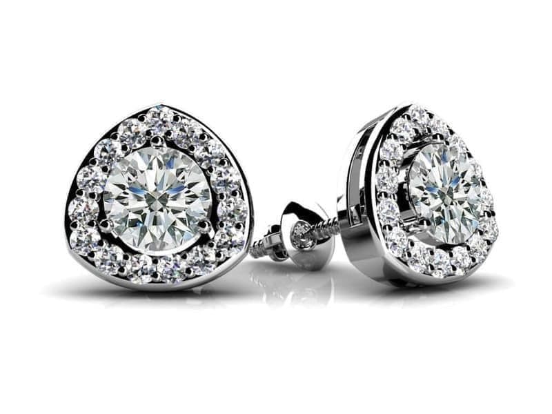 Rounded Edge Triangle Earrings