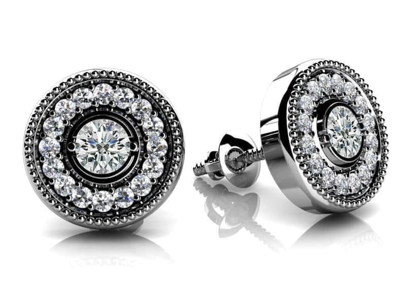 Vintage Diamond Stud Earrings