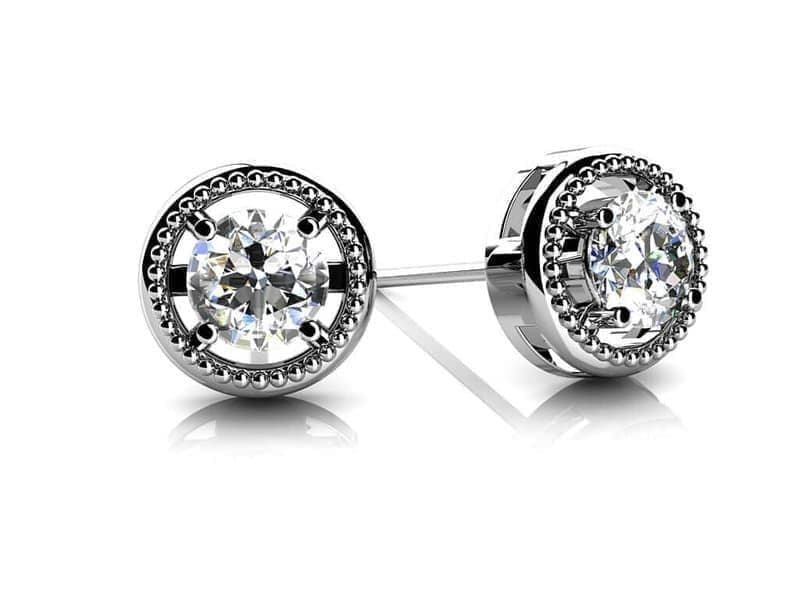 Housed Circle Diamond Studs